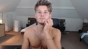 blonde guy With humongous 10-Pounder web camera