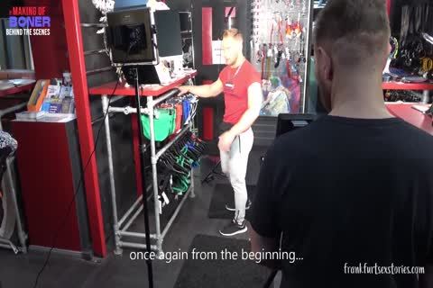 three-some Scene In A gay Store - The Making Of Boner